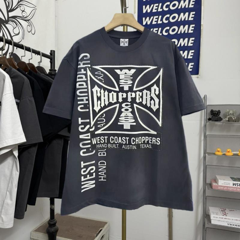 West Coast Choppers West Coast Sửa Đổi In Hình Ô Tô Nam Nữ Áo Thun Tay Ngắn Rời