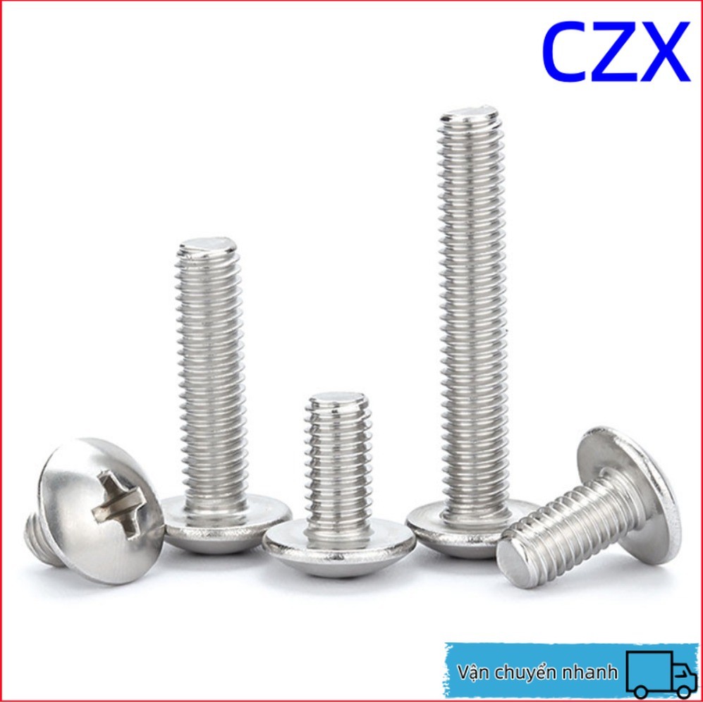 Ốc Vít inox đầu dù pake Inox 304 M5/M6/M8 , Bu lông inox đầu dù pake inox 304 M5-M8 (HS-VN2)