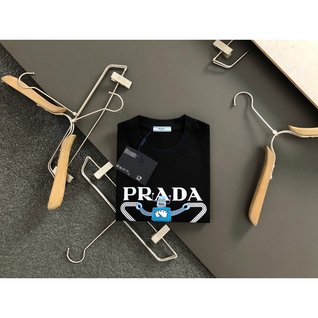 Áo thun Prada / Áo thun Prada in hình ngắn tay nam nữ Áo thun hợp thời trang Áo thun mặc bên ngoài T