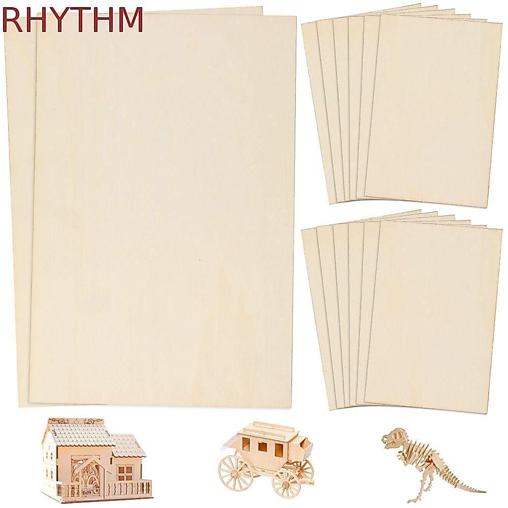 RHYTHM Basswood Ván ép Máy bay Đồ chơi Tàu dăm gỗ Đồ chơi Balsa Đồ chơi Mô hình gỗ DIY Tấm ván ép Nh