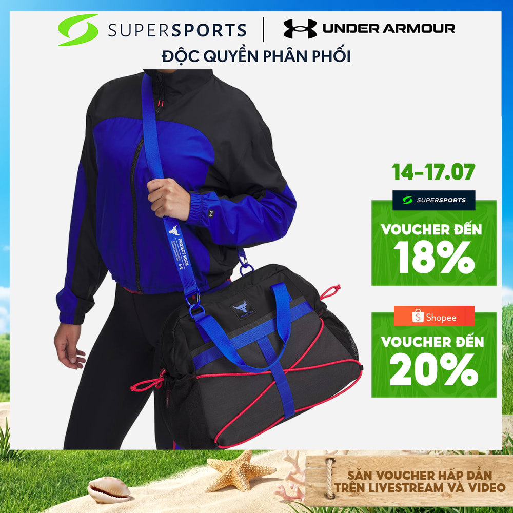 Túi Trống Thể Thao Nữ Under Armour Project Rock Small - Đen - 1376458-003