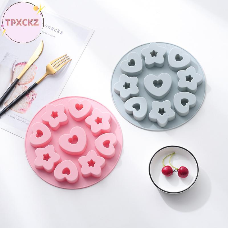 TPXCKZ Multicavity Trái Tim Ngôi Sao Nhỏ Bánh Quy Làm Dụng Cụ Lấp Lánh Ngôi Sao Chocolate Muse Bánh 