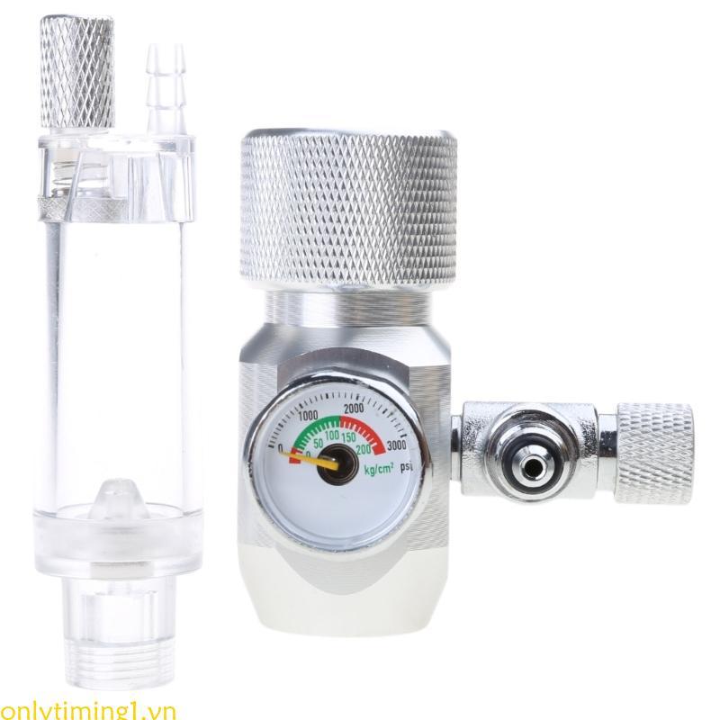 Onlytiming1 Bể Cá Co2 Bộ Điều Chỉnh Với Van Điện Từ Co2 Van Điều Khiển Bong Bóng Đồng Hồ Đo Tinh Chỉ