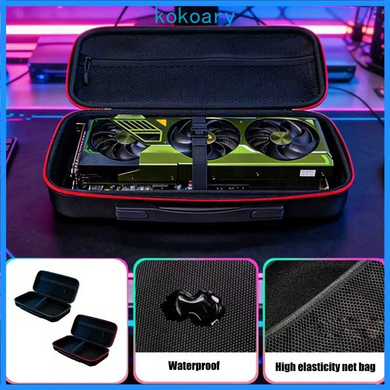 Hộp đựng thẻ đồ họa ABS màu đen di động KOK có thiết kế chống nhiễu cho thẻ Video RTX5090 RTX4090 RT