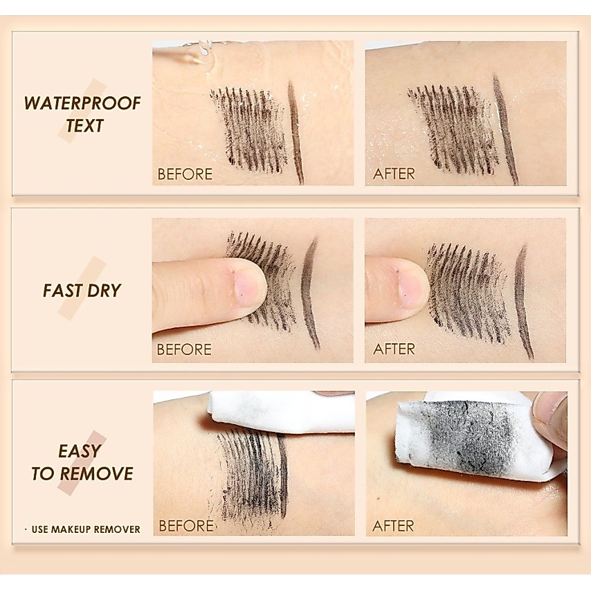 Ảnh 5 của Mascara Kiêm Bút Kẻ Mắt / Chuốt Mi Dạng Sợi FOCALLURE 2 Trong 1 Chống Thấm Nước Lâu Trôi 28g FA-160