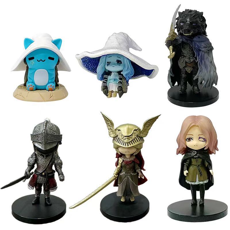 6 Phong Cách Anime Elden Ring Q Mini Game Nhân Vật Sói Chiến Tranh Ma Mei Linna Hình Búp Bê Pvc Bộ S
