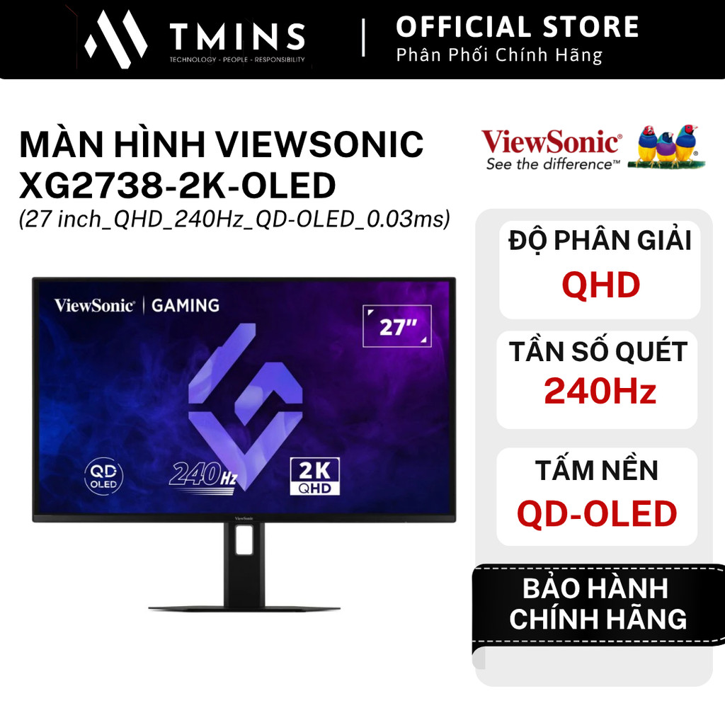 Màn hình Viewsonic XG2738-2K-OLED (27 inch_QHD_240Hz_QD-OLED_0.03ms) - Hàng Chính Hãng