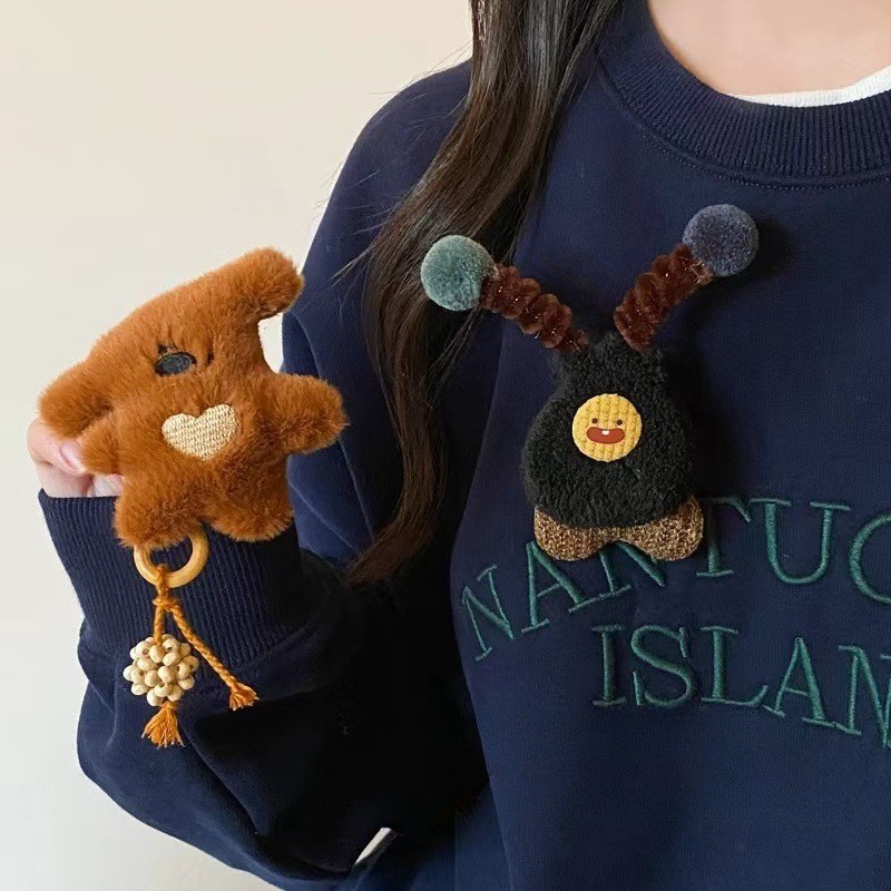 Preferred#Cute cartoon flower brooch for women, unique design, anti-slip fixed pin, plush toy diy De