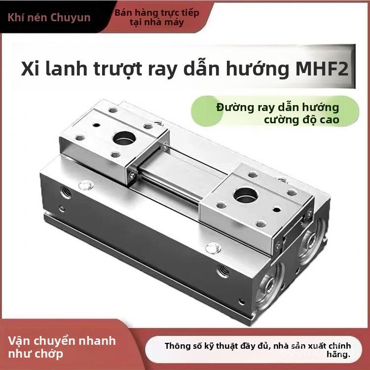 Xy lanh khí nén kẹp mỏng bàn trượt MHF2 8D 12D 16D ngón tay cơ khí song song chính hãng
