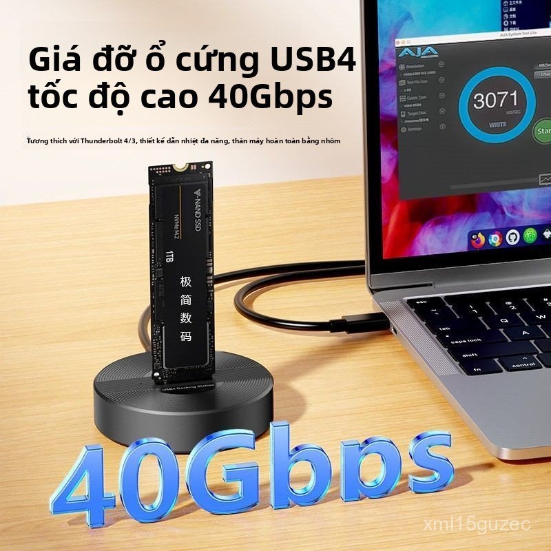 Dock ổ cứng M.2 USB4 box SSD NVMe 40Gbps tương thích Thunderbolt 4 3 cao cấp bán chạy giao nhanh cao