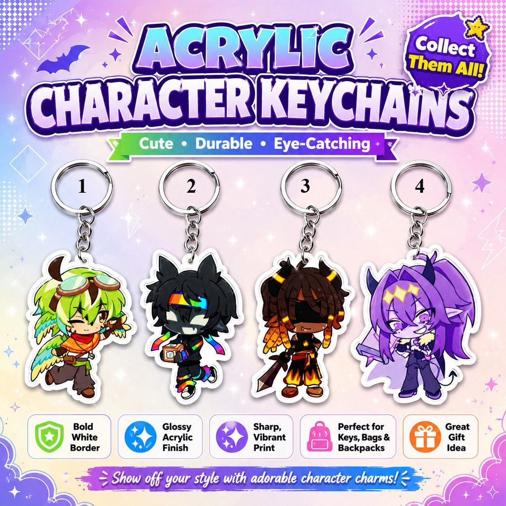 Unstable Universe Protag Epoxy Keychain- decor shop
