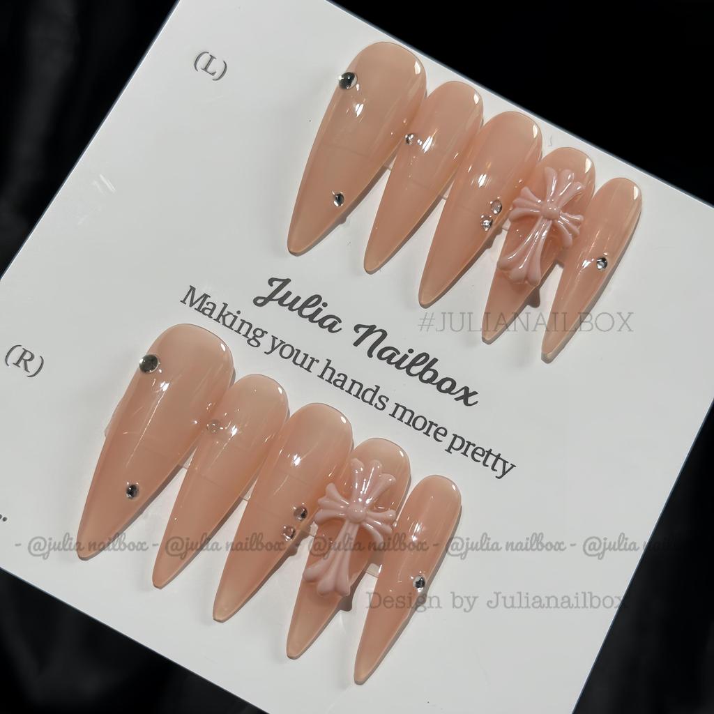 JuliaNailbox Mã 473 Thiết Kế Thủ Công - Kèm Dụng Cụ Gắn