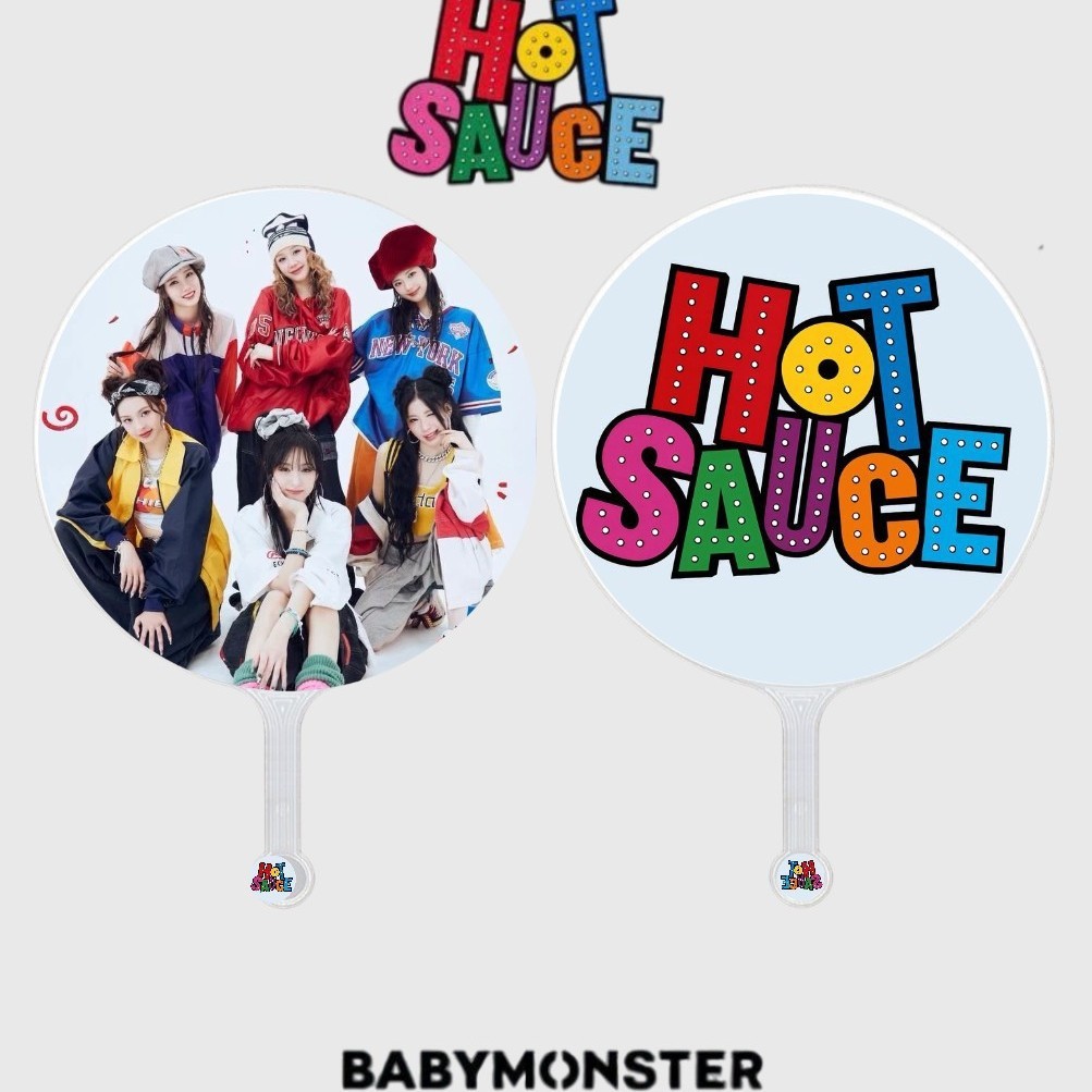 Babymonster Babymonster Quạt Nhỏ Vua Lớn Vua Zheng Yaxian ASA KPOP Ngôi Sao Quạt Cổ Vũ DIY Quạt