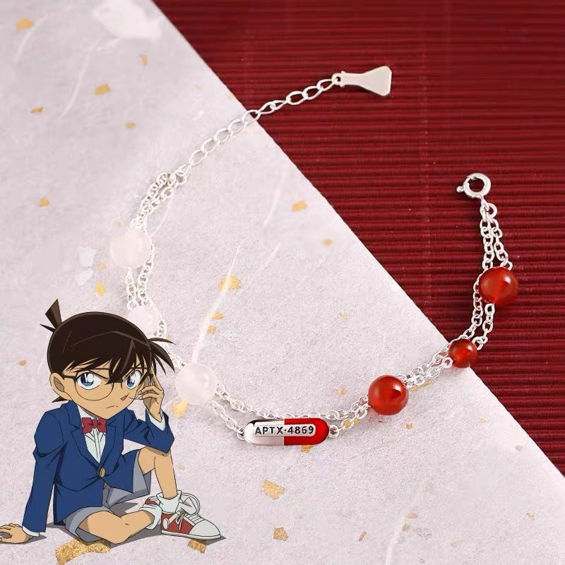 2026 Sản phẩm mới i Vòng tay thám tử Conan Conan APTX|4869 Chủ Đề Vòng Tay Hai Lớp Quà Tặng Cặp Đôi 
