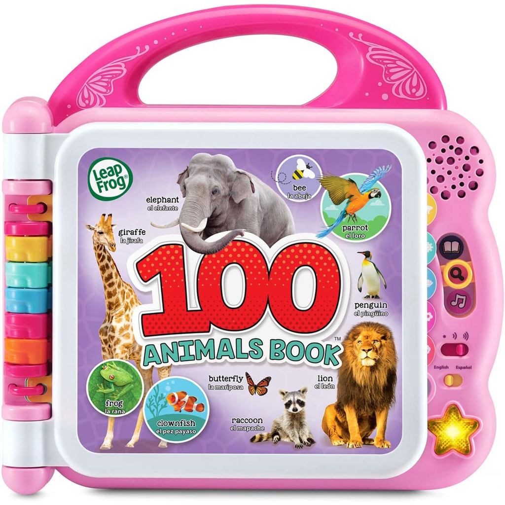 Sách LeapFrog 100 Động Vật (Đóng Gói Miễn Phí Thất Vọng), Hồng 4LAW