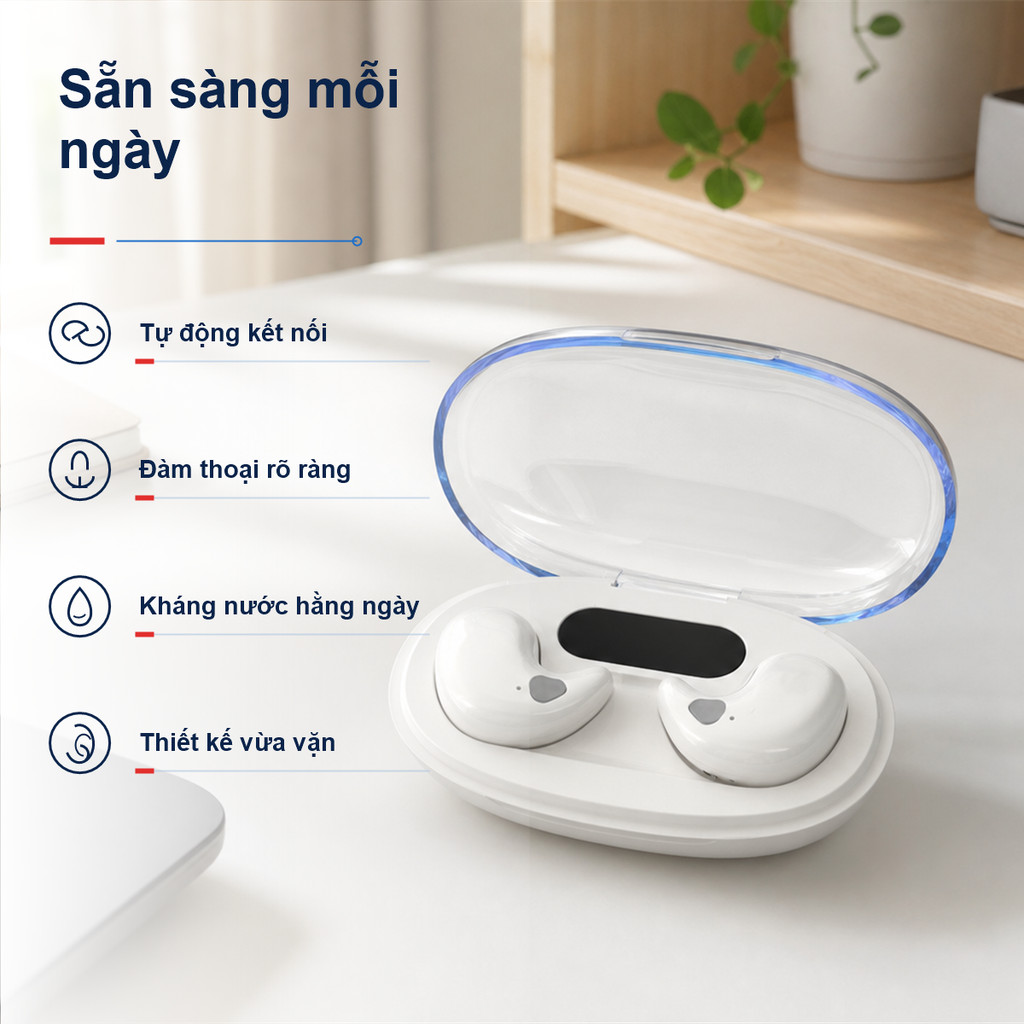 Tai nghe Mini X55 PRO Bluetooth 5.3 X55 Stereo HIFI 9D Hiệu ứng âm thanh Giảm tiếng ồn