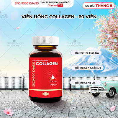 Collagen Sắc Ngọc Khang thế hệ mới 100% từ Nhật Bản [Hộp 60 viên]
