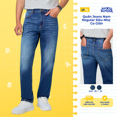 Quần jeans nam Yody dáng Regular Fit thiết kế hiện đại TRA MCJE26A009