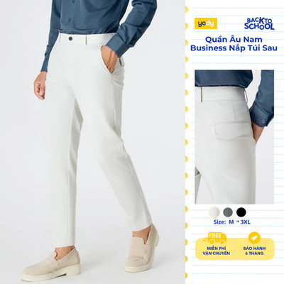 Quần Dài Nam YODY, Quần Âu Nam Business Nắp Túi Sau TRA - MOTR25S053