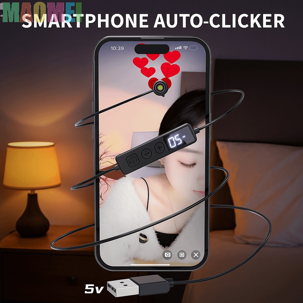 MAOMEI Màn hình Auto Clicker, USB Nhiều bánh răng Thiết bị bấm tự động, Touch Tapper Màn hình kỹ thu