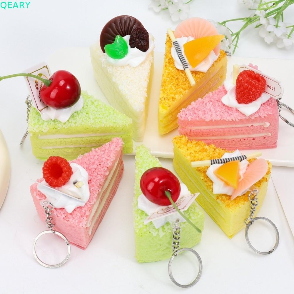 Đồ chơi bóp bánh trái cây QEARY, có móc khóa Mô phỏng siêu mềm Đồ chơi Squishy, Nhào sáng tạo di động Giảm lo âu Đồ chơi Fidget phục hồi chậm Đồ chơi trẻ em