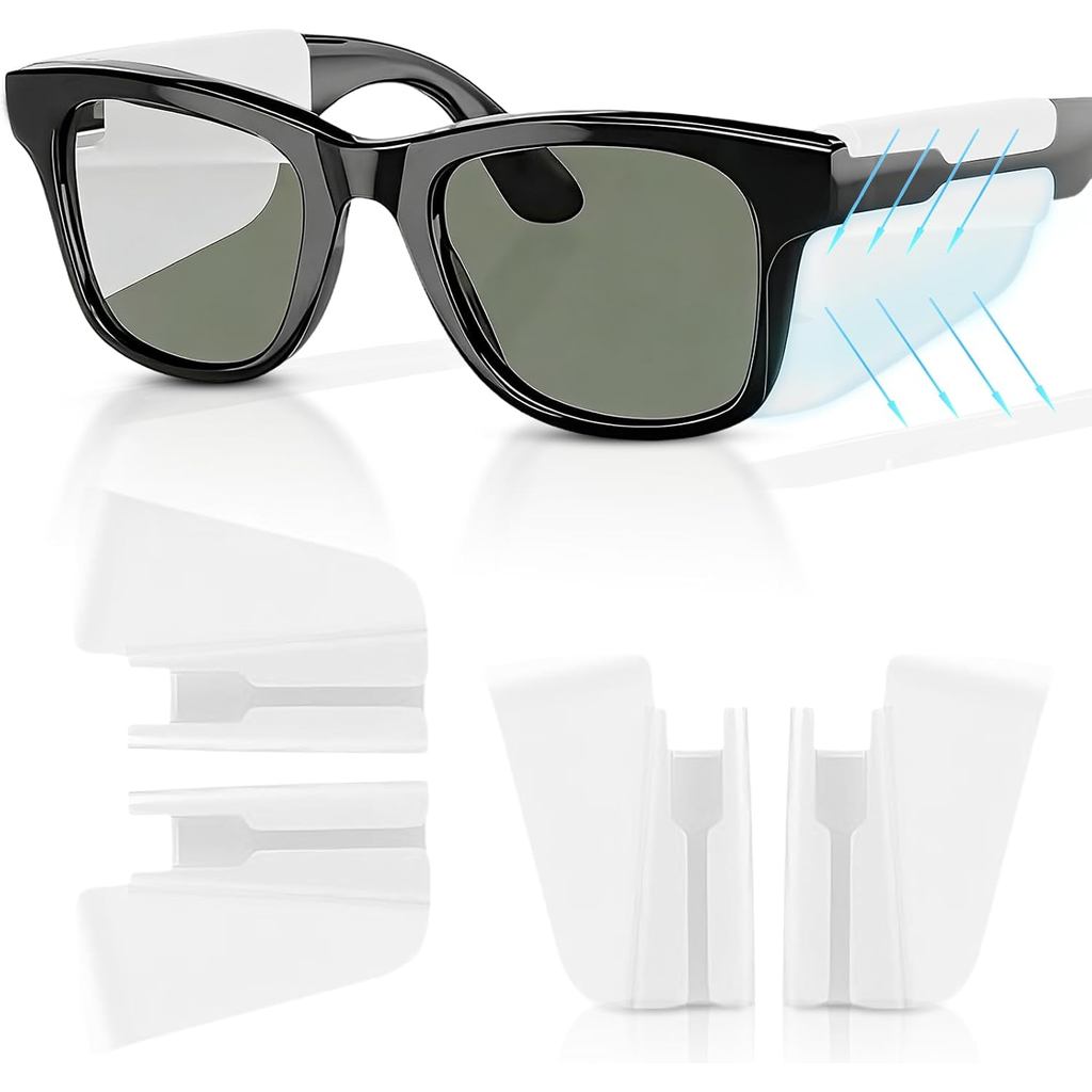 2 Cặp Kính Silicon Tấm Chắn Bên Tương Thích Với Ray-Ban Meta / Oakley Meta HSTN, Phụ Kiện Kính Thông