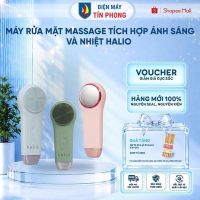 Máy rửa mặt massage tích hợp ánh sáng và nhiệt Halio Multi-Task - Bảo hành chính hãng 24 tháng