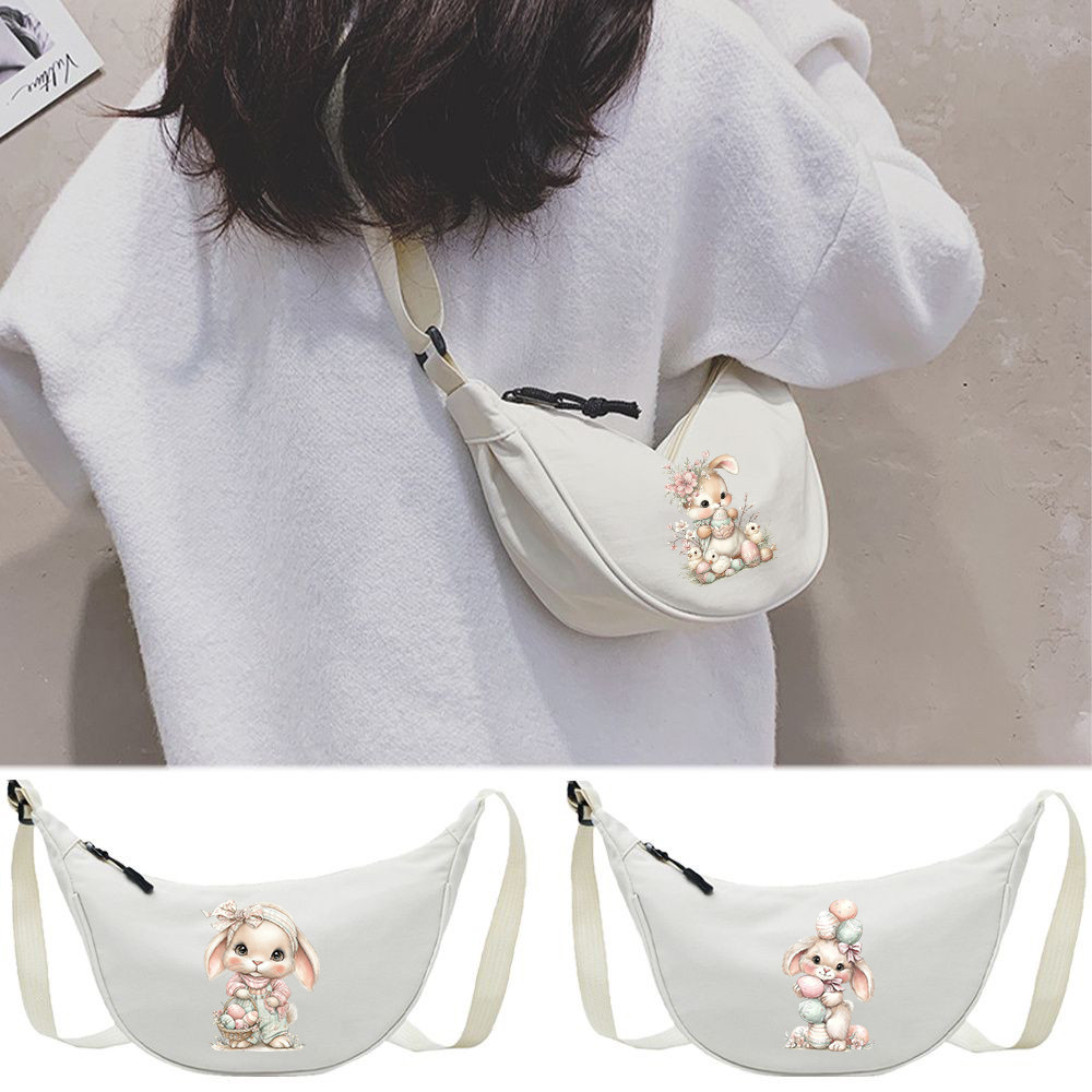 Túi đeo chéo nylon Outdoor Travel Nylon Hobo Dumpling Bag Lightweight Adjustable Crossbody Bag SoftB