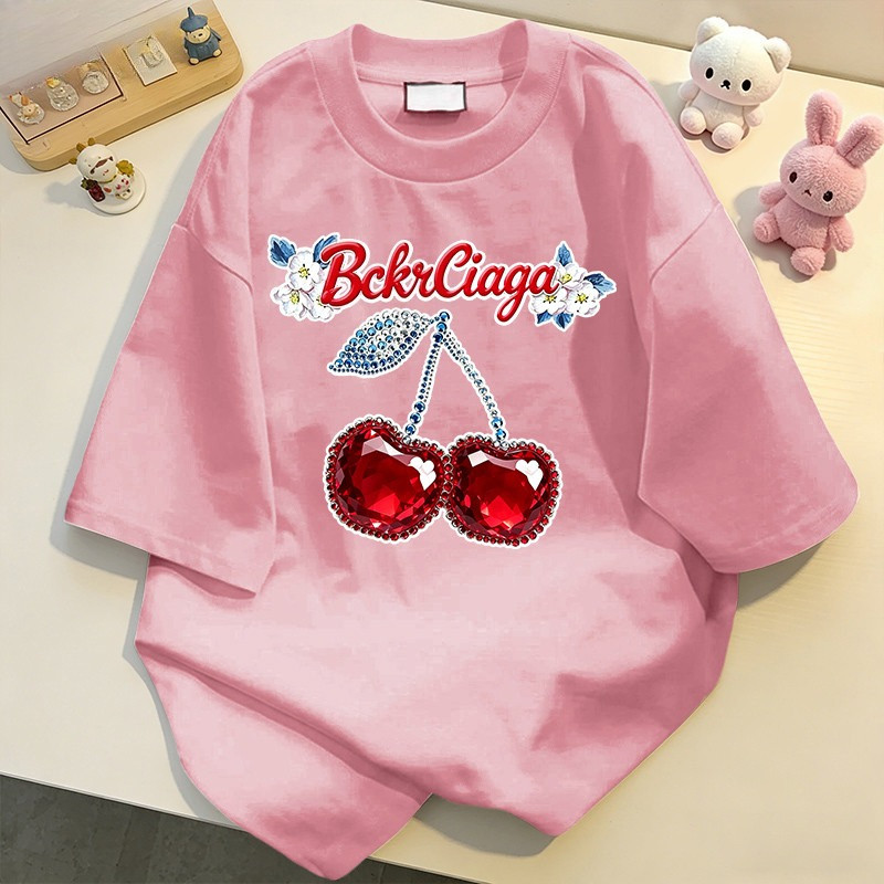 COD✅ (Hồ Chí Minh)RTOML áo xinh uniqlo mall áo thun nữ ôm body áo thun trơn form boxy Cherry chữ nổi