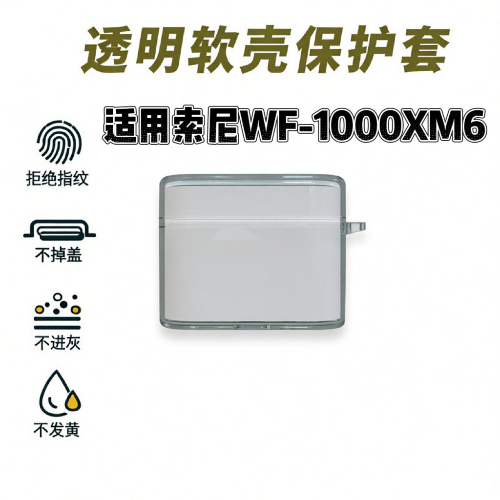 Thích hợp cho tai nghe Bluetooth Sony xm6 Vỏ bảo vệ trong suốt siêu mỏng Sony / Sony WF-1000XM6 Vỏ m
