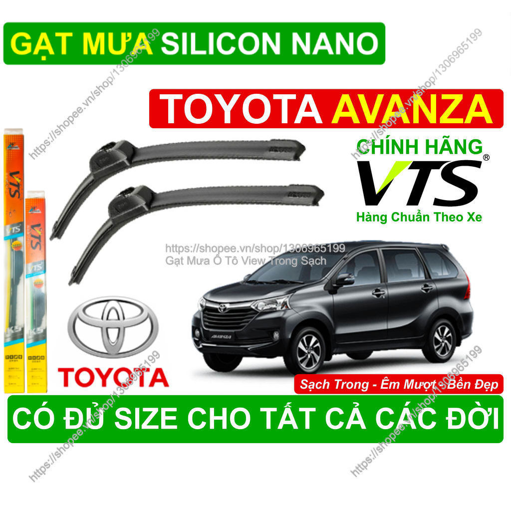 K5, Gạt Mưa Kính Lái Toyota Avanza, Cặp Gạt Mưa Kính Lái Toyota Avanza,  Đủ Size  Các Đời  Toyota Av