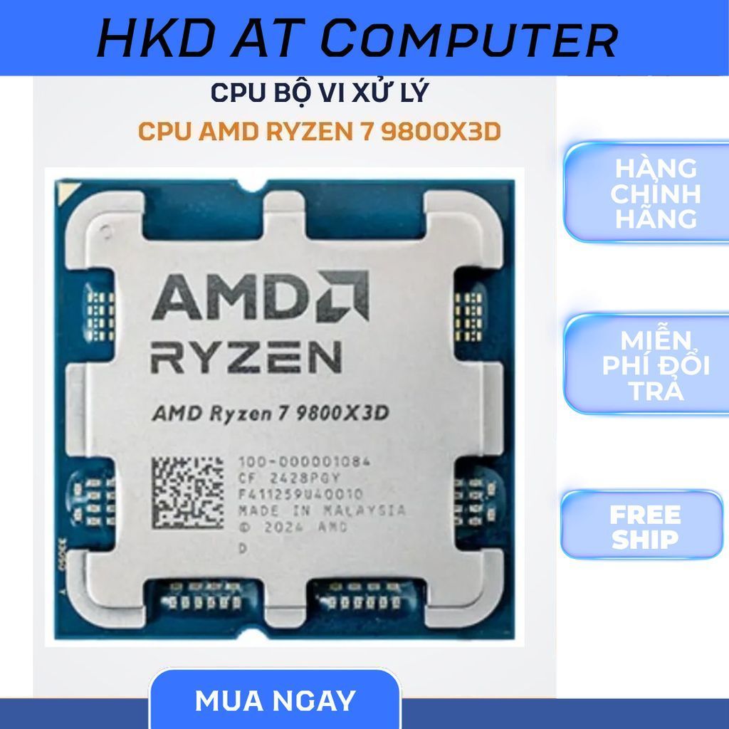 (FULL VAT) Chip vi xử lý AMD RYZEN 7 9800X3D Tray new