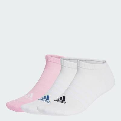 adidas Phong cách sống Bộ 3 Đôi Tất Cổ Thấp Lót Đệm Unisex trắng JC9384