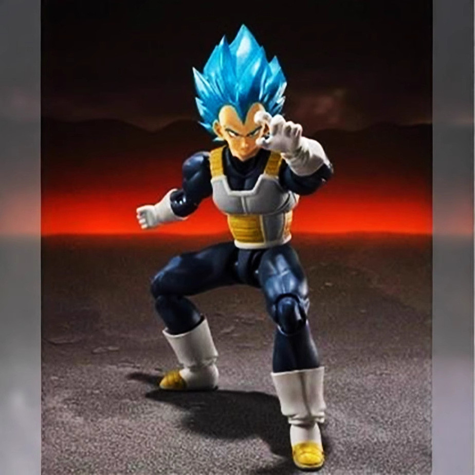 DZG Sở Thích DJ2 B2 Super Saiyan Super Blue Vegeta Saiyan Joint Action Hình Mẫu Trang Trí Đóng Hộp H