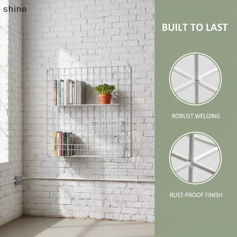 [shine] Giỏ đựng đồ lưới treo tường chống gỉ bền bỉ cho Sari Sari Sari Store Đồ đựng thức ăn nhà bếp