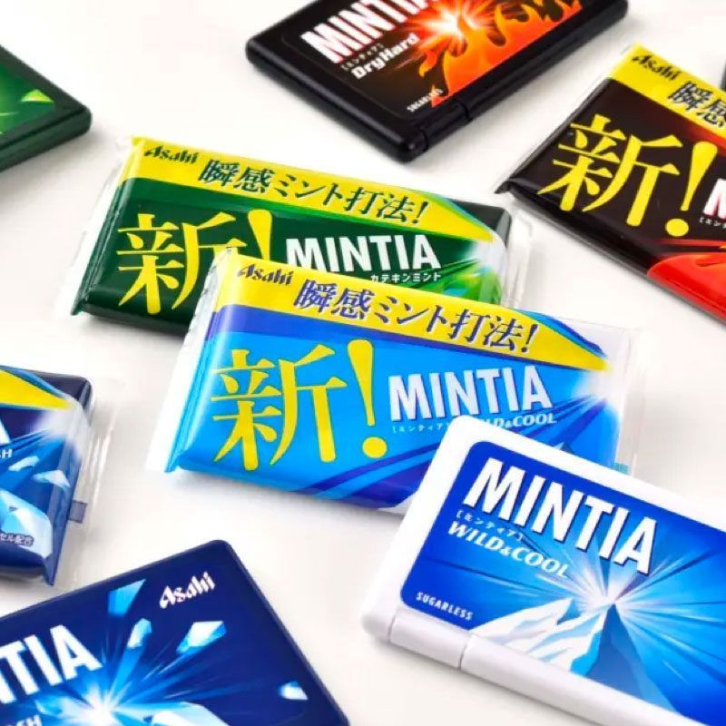 Viên ngậm ASAHI bạc hà ASAHI Kẹo bạc hà MINTIA Nhật Bản Đồ ăn nhẹ thông thường nhập khẩu Kẹo mát 7g2