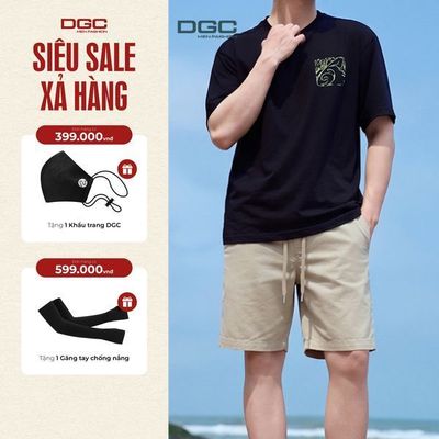 Quần short nam DGC thiết kế cạp chun với kiểu dáng basic khỏe khoắn, gọn gàng và thoải mái -SQSBF57M