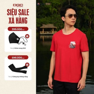 Áo Thun T-Shirt Nam DGC Dáng Suông Hình Họa Tiết In Ngực Trái - SATBB11M
