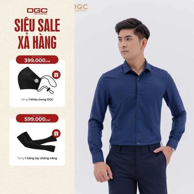Áo sơ mi dài tay nam DGC dáng ôm Slim fit, thoáng mát thấm hút mồ hôi - SASDBC51M
