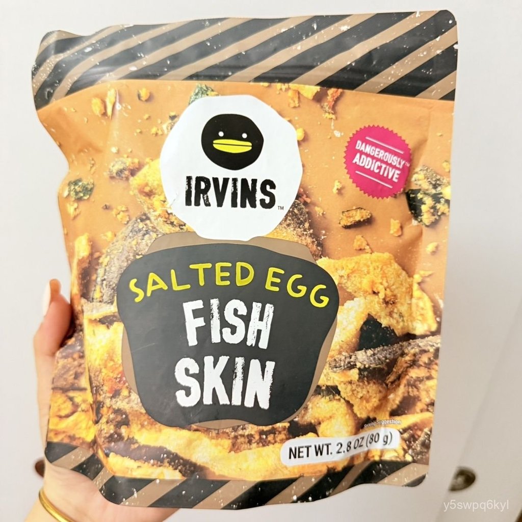 Da cá trứng muối Irvins nhập khẩu Singapore snack ăn vặt thơm ngon cao cấp