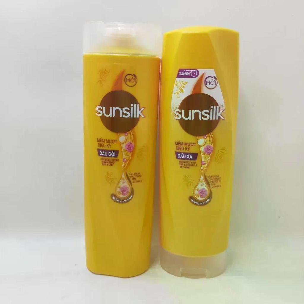 Dầu gội SUNSILK chính hãng Việt Nam|Dầu xả 320g Kiểm soát dầu mềm Chai màu đen Chai màu vàng20260816