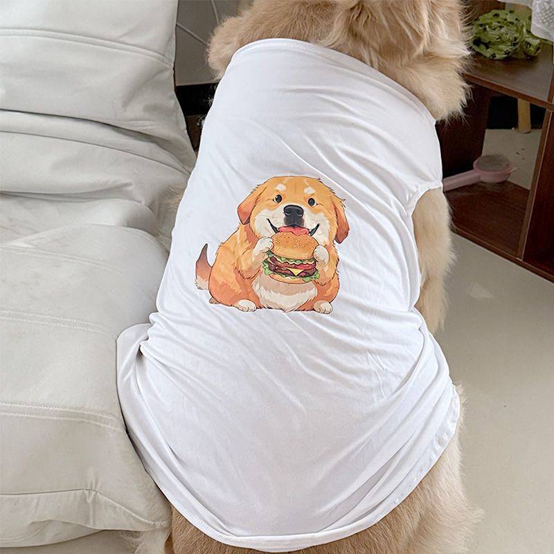 Spring and Summer Small, Medium and Large Dogs Samoyed Dog Vest Clothes Golden Retriever Labrador Cu