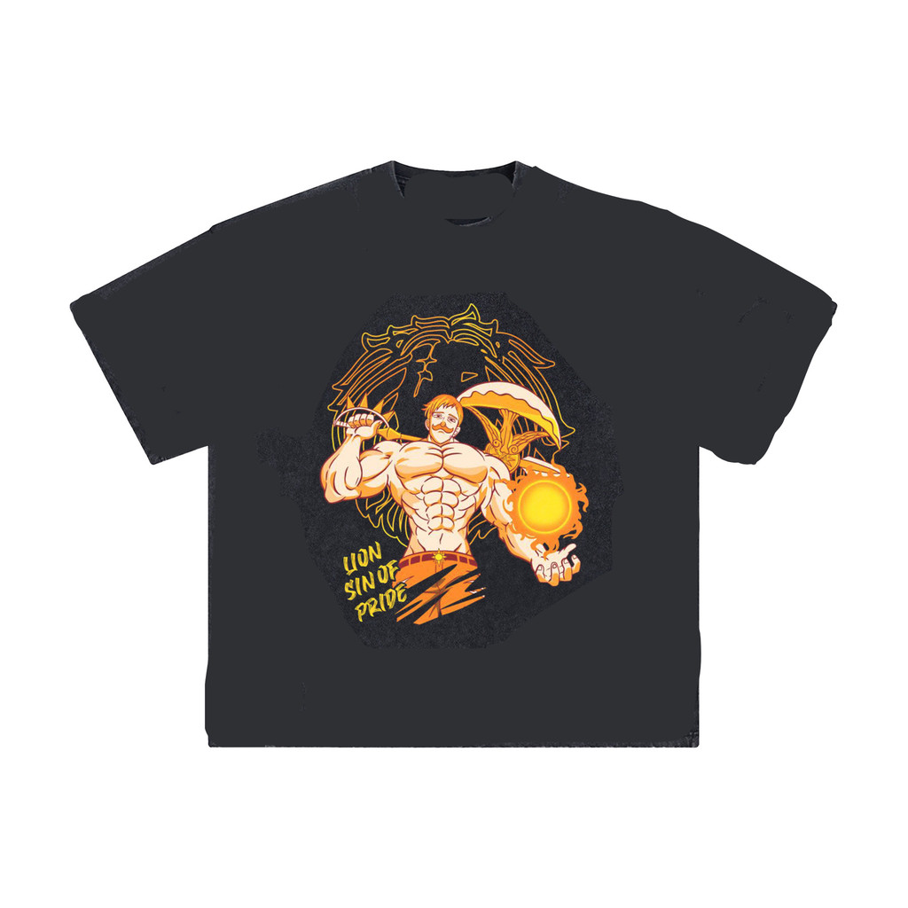 2D Escanor Kids Tee Cổ Tròn Hình Hoạt Hình Họa Tiết Đồ Họa Công Viên Hàng Ngày Hoạt Động Ngoài Trời 