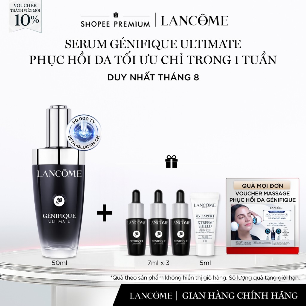Serum Phục Hồi Da Tối Ưu Trong 1 Tuần Lancome Genifique Ultimate 50ml