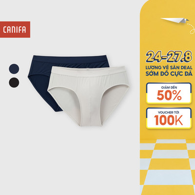 Combo 2 quần sịp nam CANIFA form tam giác nhiều màu 8US25A007