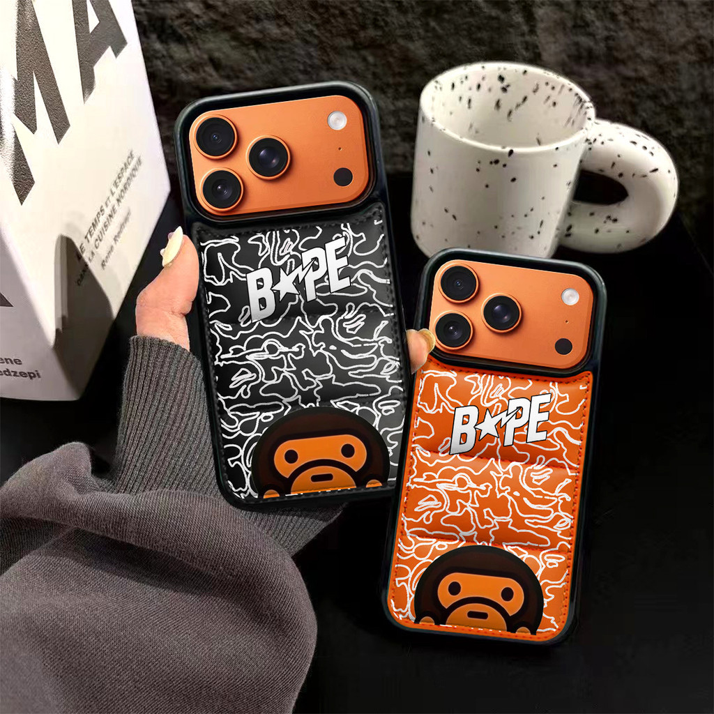 Street Classic BAPE Monkey Down Jacket Ốp Lưng Điện Thoại iPhone 17ProMax 17air 16Pro 15 14Pro 13Pro