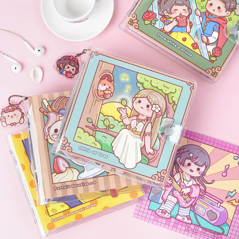 Sổ tay Mochi nhỏ Sổ tay vuông Sổ tay sổ tay lá rời Sổ tay vuông Sổ tay học sinh tiểu học Sổ tay tươi