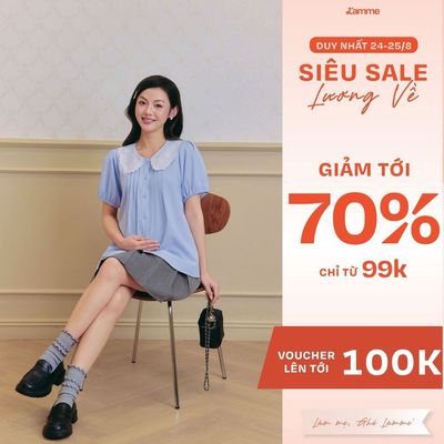 Áo bầu Aria Top áo suông mùa hè, chất thô nhuyễn kiểu dáng trẻ trung, áo công sở thanh lịch BY LAMME