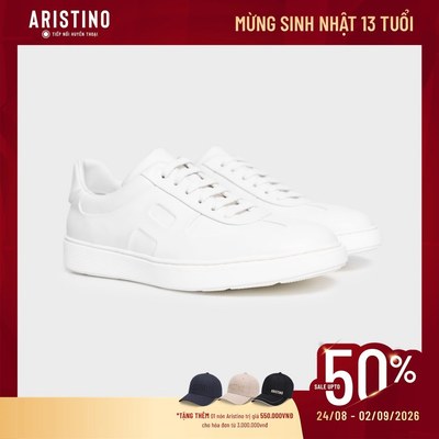 [Aristino x Đăng Khôi] Giày Sneaker Da Nam Aristino Trắng ASH0750Z2