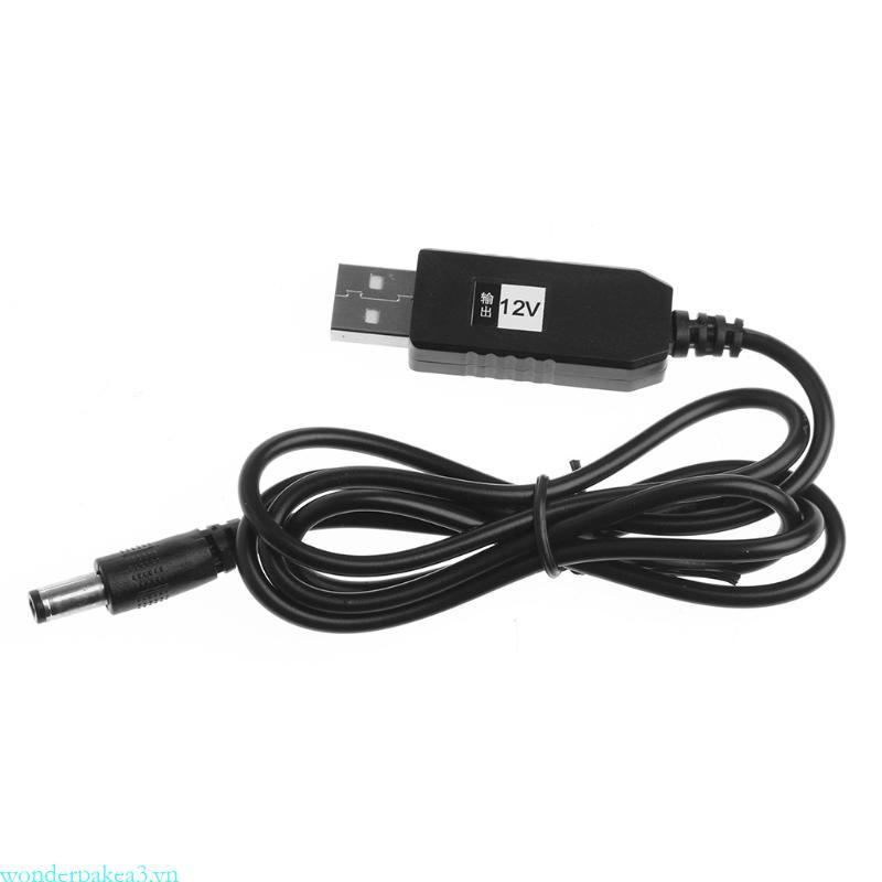 Wonderpakea3 Cáp USB DC 5V Boost sang 12V Bộ chuyển đổi điện áp USB Power Boost Line Step Up Boost C